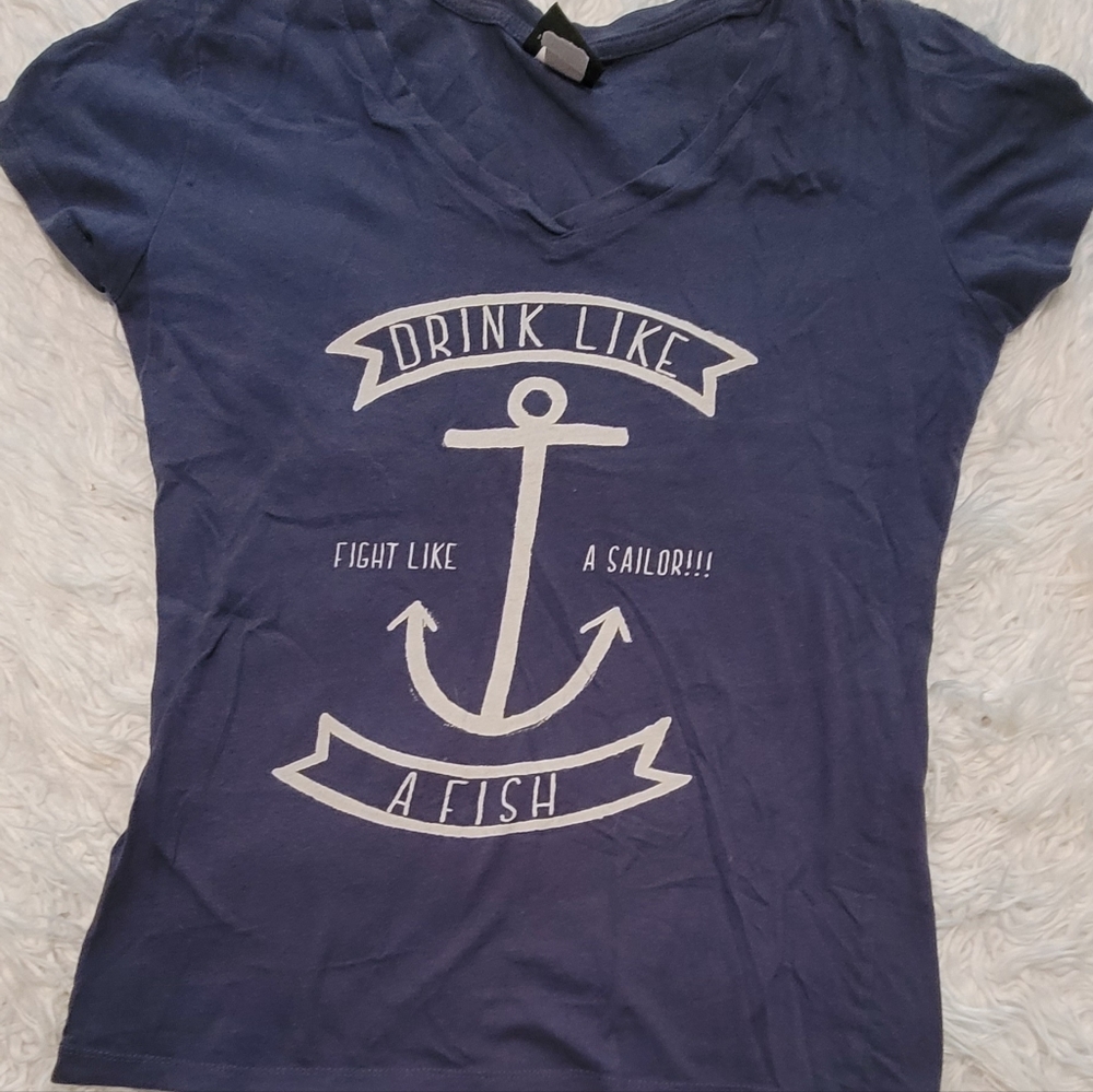 OFF TO GOODWILL 10/28 Ankor blue Tshirt